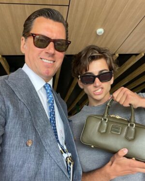 Sebastian Croft Instagram - bring ur dad to work day @britishgq @miumiu ✨💞🎾
