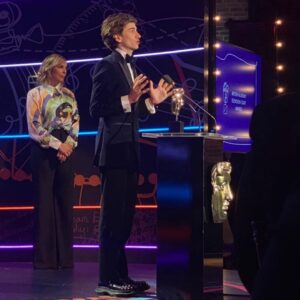 Sebastian Croft Instagram - Didn’t *win* a BAFTA but did get to hold one… Thank you @bafta for an incredible evening ❤️