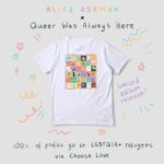 Sebastian Croft Instagram - Alice Oseman (aka creator of heartstopper + all round icon) has designed this limited edition t-shirt for @queerwasalwayshere and you can buy it right now! Alice’s art style exudes queer joy and we are SO excited that she has done this for us. The design is a sort of pride quilt, with each square containing a little bit of queer pride and history. As always 100% of the profits will go to helping queer refugees around the world with the help of our friends at @chooselove So if you want an adorable, high quality, super comfy t-shirt that all raises money for an incredible cause… it’s only available until the 21st of December. LINK IN BIO ✨🏳️‍🌈🥳🏳️‍⚧️💓💫🍂💞🥰