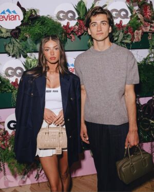 Sebastian Croft Instagram - bring ur dad to work day @britishgq @miumiu ✨💞🎾