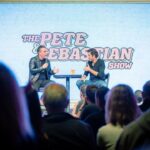 Sebastian Maniscalco Instagram - There's nothing like the feeling of being on stage at a comedy club. Thanks for coming out Monday night for a live recording of The Pete & Sebastian Show. Episode coming soon. Peaches not included.