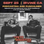 Sebastian Maniscalco Instagram - Podcasting and Punchlines! We’ll be stopping by the @irvineimprov on September 25 at 8PM for a LIVE recording of The Pete & Sebastian Show. Tickets on sale now at SebastianLive.com and bit.ly/PeteAndSebastianLive - capacity is limited. Irvine Improv
