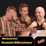 Sebastian Maniscalco Instagram - Did I have heart attack while recording? Find out at link in bio linktr.ee/thepeteandsebastianshow New #thepeteandsebastianshow with @petecorreale and special guest @domsfoods