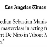 Sebastian Maniscalco Instagram - Family, to me, means a lot. It means everything, really. I always believe in family. About My Father is now playing in movie theaters everywhere. Thank you to everyone who has gone out to see it and tagged me in your photos! Read the full write-up in today’s Sunday edition of the @latimes. ✏️ @tgreiving 📷 @dania_maxwell #AboutMyFather