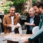 Sebastian Maniscalco Instagram - @barstoolsports One Bite Pizza Review in NYC with @stoolpresidente and @aboutmyfather. What’s your favorite pizza spot? 📷 @johanyjutras New York, New York