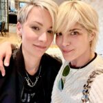 Selma Blair Instagram - Finally. I owe so much wisdom to these two women, @andraealavant and @kr_liu. Inspired by, now friends with, I loved meeting up and admiring sneakers. Congratulations on @thewebbyawards nominations to … us. 👏👏👏. Thank you, @google and @kyndralococo so much. 💛 Image descriptions: Image one: Selma is with Andraéa and KR. Selma, on the left, has short blonde hair and wears a white sweater. Andraéa, in the middle, wears a green top and a multi color jacket and has long brown hair. KR, on the right, has short blonde hair and wears a black top. Image two: Selma and KR together smiling at the camera Video: An interview-style discussion between Selma Blair and Andraéa LaVant. Selma, wearing a light pink shirt with a white collar and khaki pants opens up the video by walking with her cane over to Andraéa, who is using a wheelchair, wearing purple glasses and a pink/red multi-colored romper. Both smile at each other and google.com/all-in appears on the screen. Image four: A graphic encouraging voting for the Webby awards. Image five: A graphic encouraging voting for the Webby awards.