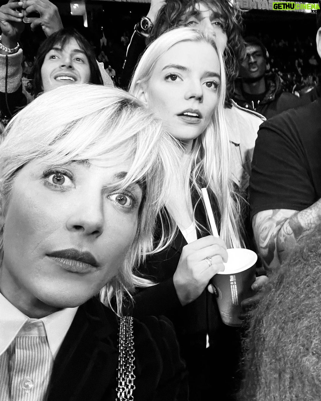 Selma Blair Instagram - London 🖤. It was time. We love you. I only wish I could stay longer. This time in London has been so good for my northern soul. And my son was enchanted as well. We met our dearest friends. Been too long. and I’m changed. Thank you Image descriptions: Image 1: Selma has short blonde hair and is standing with the London skyline behind her. Image 2: Selma and Arthur sit in separate chairs. Arthur has short brown hair and sitting on the left in a chair in a hotel lobby with black and white floor. Image 3: Silhouette of Selma holding her cane with a long coat on. Image 4: Arthur is on left wearing black jacket with a hoodie, hugging Stella, who is wearing long sleeve grey shirt. Image 5: Selma and Arthur walking to music that Stella, whose back is to the camera, plays on her phone. Image 6: Selma is standing with her cane next to Vanessa Kingori who is on the left wearing a light green outfit with her arm around Selma. Image 7: Selma is wearing a grey suit and holds her cane. She is standing outside, surrounded by lit up trees. Image 8: Selma is on the left kneeling with her cane in front of her next to Katie who has brown hair and is wearing glasses and wearing white boots. Image 9: Black and white photo of Selma with Anya Taylor Joy, who has long, straight blonde hair. Image 10: Video of Selma and Arthur walking on the street in London. London, England