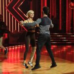 Selma Blair Instagram - I’m living my childhood dream tonight dancing to the Muppets on @dancingwiththestars !! ✨ Tune in to see a special appearance from Miss Piggy and Kermit💜 Watch and vote at 5pm PT / 8pm ET LIVE on @disneyplus Image Description: Four images of Selma and Sasha dancing together on stage. Selma has short blonde hair and looks at Sasha. Selma wears brown leggings, a brown tank top, and white and black shoes. Sasha has dark brown hair. Sasha wears a striped long sleeve shirt, black pants, and black shoes.
