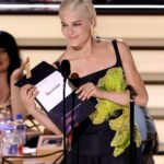 Selma Blair Instagram - When I was invited to present Outstanding Drama Series at the 74th Annual Emmy awards, my spirits rose exponentially. I would be a part of this important Hollywood event, presenting the final award of the night. I never imagined I would walk across that stage and be given the truest gift for me. Love. Applause. Standing along with me. I have never been on this stage before. I haven’t had awards like this in my career, but my God, to be recognized by these brilliant talents. And loves. And icons. The ones who give us their life for this art. What admiration I have. I am basking in this moment. I thank you for having me. For embracing me. Humbled with gratitude. Congratulations to all of the nominees and the winners alike. You made the shows that got us through. I love you. 💛 Image Description 1: Selma has short blonde hair and is wearing a black dress with chartreuse embellishment. She is standing on stage behind a microphone holding a card that reads “Succession.” Image Description 2: Selma is standing with her black cane in her right hand and is wearing a long black dress with chartreuse embellishment and a ruffle at the bottom. She has has short blonde hair and is looking slightly off to the right. Image Description 3: Selma is standing with her black cane in her right hand and is wearing a long black dress with chartreuse embellishment and a ruffle at the bottom. She has short blonde hair and is holding her left hand to her mouth and smiling while looking to the left. Image Description 4: Selma is standing center stage while the audience members all around her are giving her a standing ovation and clapping.