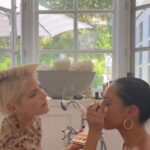 Selma Blair Instagram - Who’s next in the glam tub? Using the @guidebeautycosmetics brushes and Shadow Palette on Abby ✨