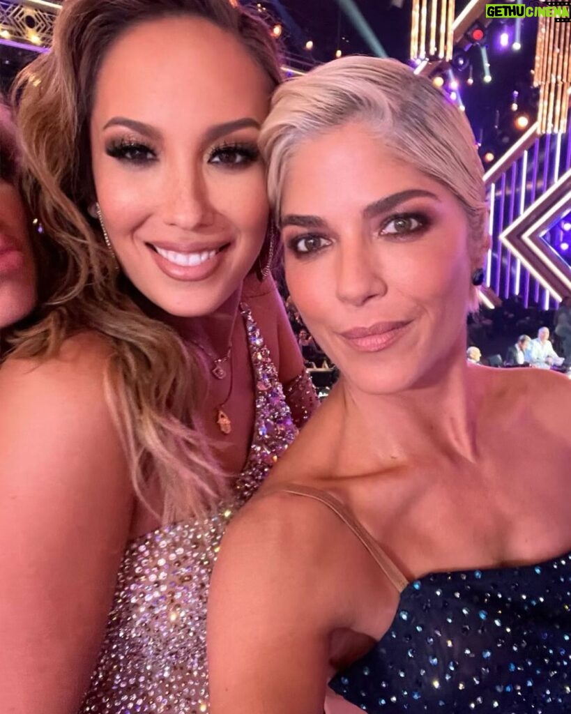 Selma Blair Instagram - Congratulations @charlidamelio. A genius of a dancer, elegant and kind, you deserve all the success in everything you engage in. I love you. What a time it has been. Lasting friends have been found, and I believe the adventures have only just begun. @itsshangela, you have enchanted us all. @gabby.windey, beyond adored, hysterical, and wonderful, you, with the legs to the North Pole. And @mrbradybaby, the one with limitless brilliance, each of you had proven to be the top shelf stuff! And the rest of us losers, I love you beyond. @sashafarber1 … I know where you live. Image Descriptions: Image 1: Charli D’Amelio, Selma and Arthur are standing onstage at DWTS. Charli is on the left in a yellow dress with her dark hair pulled back holding the mirror ball trophy. Selma is standing in the middle in a blue dress with side cutouts, has short blonde hair and is holding her phone up taking a selfie with Charli and Arthur. Arthur has brown hair and is standing on the right wearing all white looking up at camera. Image 2: Arthur is standing on left while Teresa Giuduce, who is wearing a short gold dress, leans down and kisses him on cheek. Image 3: Daniel Durant has brown hair and is standing on the left in a blue shirt next to Selma. They are on the ballroom floor. Image 4: Selma is sitting on the left while Wayne Brady stands on the right wearing a gold jacket. Image 5: Arthur is standing on the stairs outside wearing a mask while Gabby Windey is kneeling down next to him. She is wearing red and black. Image 6: Arthur is standing on stage hugging Shangela. Image 7: Cheryl Burke is on the left. She has light brown hair and is wearing a one shoulder sparkly dress. Selma is next to her on the right. Image 8: Selma is on the left holding a drink while looking up at Sasha. He is seated and has dark hair and a dark shirt. Image 9: Selma is on the left looking at the camera smiling. She is next to Jordin Sparks who has long dark hair pulled back and is wearing a gold dress. Image 10: Video of Selma and Arthur going outside while members of the DWTS crew applaud her.