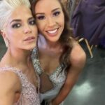 Selma Blair Instagram - My final waltz. Girlhood dreams realized. And making new friends in all of you is my honor. And I hold you all dear. Forever. From the first week to the last.♥️ @dancingwiththestars @disneyplus Image one: Selma has short blonde hair and is wearing a long pink dress while holding a cane in her left hand and being lifted and held in the air. Image two: Selma and Sasha are dancing on stage while Selma’s pink dress twirls. Image three: Jessie James Decker has long brown hair and is smiling while standing behind Selma to her left. Image four: Gabby Whitney has long brown hair and is smiling while standing next Selma to her left. Image five: Selma stands on the left with her arm around Joseph Baena whole is smiling and wearing a white tank top. Image six: Jordin Sparks is on the left wearing a white dress and smiling. Emma Slater, standing in the middle, has long blonde hair and is smiling. Selma is standing on the right smiling. Image seven: Carrie Ann Inaba stands on stage on the left with her hair up and parted in the middle while Selma is on the right. Image eight: Arthur is a standing on the left in a white shirt and has short brown hair. Ruby Rose also has short brown hair and is standing in the middle with her arms around Arthur and Selma. Image nine: Selma has slicked back short blonde hair and is standing on the left in a pink dress. Shangela is on the right wearing a purple dress with her short dark hair styled with waves. Image ten: Photo of the cast on stage taken from balcony. Selma stands in the middle wearing a long pink dress.