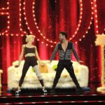 Selma Blair Instagram - I’m living my childhood dream tonight dancing to the Muppets on @dancingwiththestars !! ✨ Tune in to see a special appearance from Miss Piggy and Kermit💜 Watch and vote at 5pm PT / 8pm ET LIVE on @disneyplus Image Description: Four images of Selma and Sasha dancing together on stage. Selma has short blonde hair and looks at Sasha. Selma wears brown leggings, a brown tank top, and white and black shoes. Sasha has dark brown hair. Sasha wears a striped long sleeve shirt, black pants, and black shoes.
