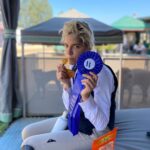 Selma Blair Instagram - A blue ribbon day in a sun scorched august. ☀️ never mind that the class is called “rusty stirrup” 🤨, or that I am still on the kitchen floor with Scout recovering! I faltered yesterday. But forced myself out and on with the show. I won today. Yay. It felt good to keep trying.