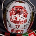 Sergio Pérez Instagram - ¡Vamos Vegas! Going all in for the helmet design at the #LasvegasGP #F1 #RedBullRacing #ChecoPerez Las Vegas, Nevada