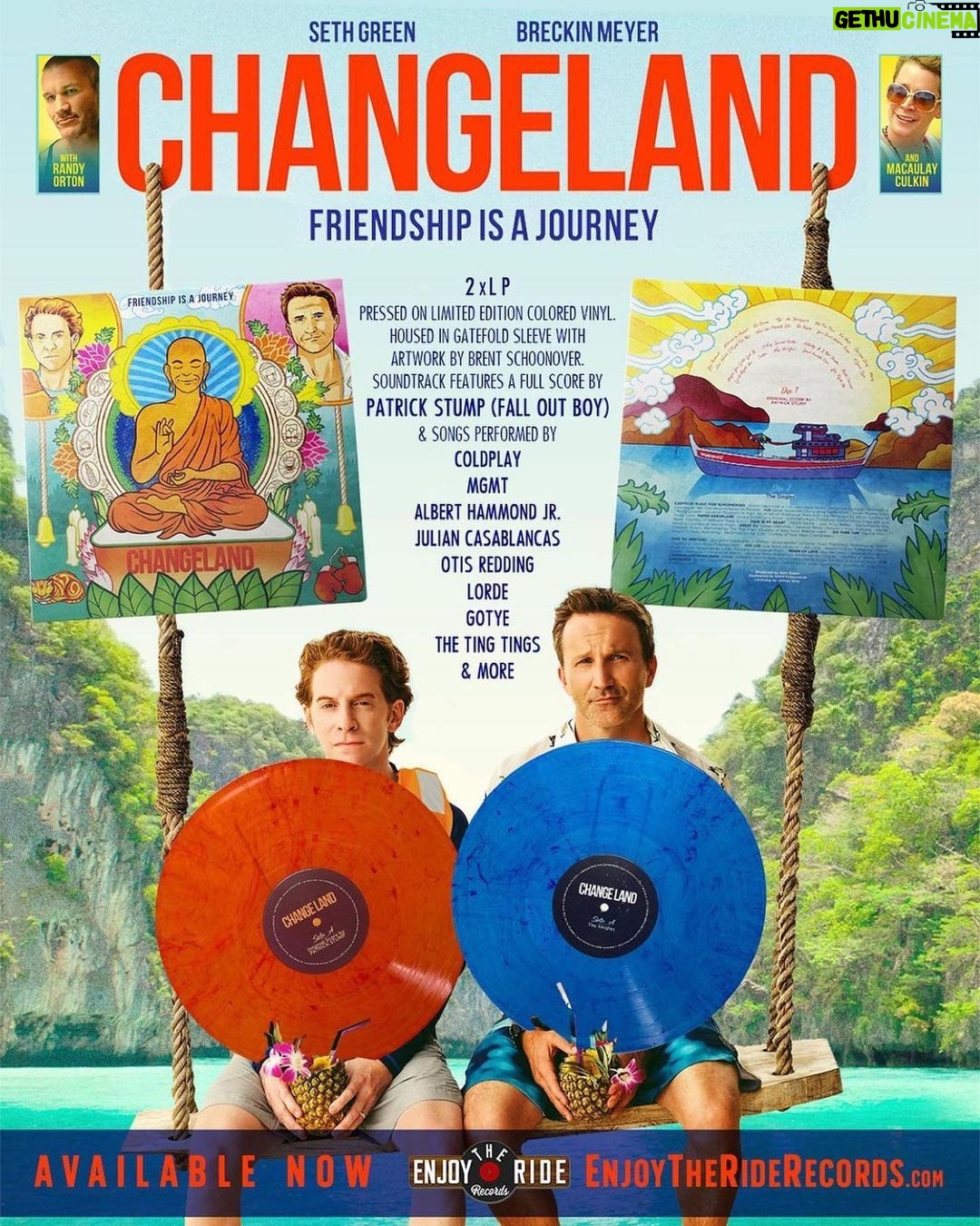 Seth Green Instagram - This is it friends. Not many copies remain of the 500 limited double vinyl package with all our needle drops plus @patrickstump ‘s gorgeous score. Link in bio Repost from @enjoytheriderecords • In 2017, #Seth Green (#RobotChicken, #AustinPowers, #FamilyGuy) ventured to #Thailand with a handful of his closest friends to embark on his directorial and writing debut, #Changeland. Green said, “I fell in love with Thailand on a real-life adventure with one of my best friends and was inspired to tell a positive story about friendship and choosing the life you want rather than the life you are told you should have.” Upon his return from filming, he reconnected with Patrick Stump (#FallOutBoy) to create a beautiful score to accompany the film. Two years after the film graced our screens, the soundtrack has finally come to life, available exclusively on vinyl. The album features art by #BrentSchoonover, and is composed of two LPs housed in a gatefold jacket. The first disc is solely music scored by #PatrickStump, and the second disc is a selection of bands that makes one of the best playlists we've heard in a while, featuring #AlbertHammondJr., #Lorde, #Coldplay, and more! Disc 1: Original Score by Patrick Stump Yay Thailand! Welcome To Phuket Two Rooms Fiji He Shrugged Not For Free For Keeps Dan and Dory Phang How Would I Fight For This? What Our Parents Did The Temple You Don't Want To Jump A Good Sign Maybe You Gotta Get In It Very Special Bottle Actually It Is That Simple Pianos Night Market Good Right Now Sadzo Why Not You? Dead Parents Club You Fight Me Disc 2: The Singles Albert Hammond Jr. - Cartoon Music For Superheroes The XX - VCR Angus and Julia Stone - Paper Aeroplane Otis Redding - Pain In My Heart The Ting Tings - Great DJ Job 2 Do - Do Ther Tum MGMT - Time to Pretend Lorde - 400 Lux Coldplay - Reign of Love Gotye - Learnalilgivinanlovin Julian Casablancas - 11th Dimension Limit of 5 per household