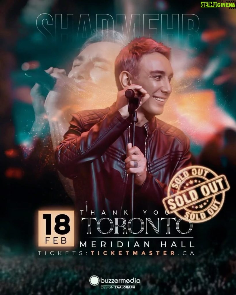 Shadmehr Aghili Instagram - . سلام به همگى دوستان ظرفيت سالن “Meridian Hall” شهر تورونتو كانادا تكميل هست،عدرخواهى ميكنم از عزيزانى كه نتونستند بليط كنسرت تهيه كنند، حتمأ در برنامه هاى آينده جبران خواهم كرد
