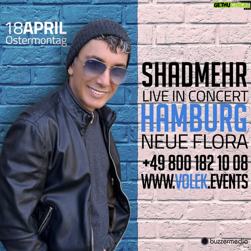 Shadmehr Aghili Instagram - #hamburg از دیدار دوباره با شما هموطنان عزیز در سالن مجلل Neue Flora شهر زیبای هامبورگ به مناسبت آغاز بهار و سال نو بسیار خوشحالم. ۱۸ آپریل شبی خاطره انگیز با شما. دوستتون دارم. https://volek.events/event/shadmehr-live-in-hamburg/
