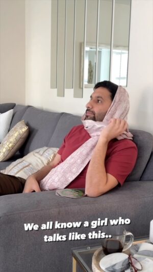 Shahveer Jaffery Instagram - We all know a girl who talks like this! 😂 #reels #comedy #trending #funny