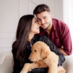Shahveer Jaffery Instagram - That’s our Barbie 🩷 -We tried our best adding @callmejugz to the pictures but he got way too excited to sit and pose for us. He jumped around like crazy and we ended up sending him to his dog house 🐶 while Barbie behaved so well, she was so calm and let us take pictures in absolute patience. Girls are so cute 😛 Loveliest pictures by @noreensaleemphotography 🫶🏻