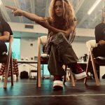 Shakira Instagram – Hard at work. Prepping for album release!