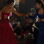 Shakti Mohan Instagram - A Surprise performance for my golu 🪩 Reliving our childhood memories on her wedding day👭🎀 Forever my favorite dance partner ♾️ Tried my best not to cry before this performance 😌 Love you my lil one Stay blessed 🌸