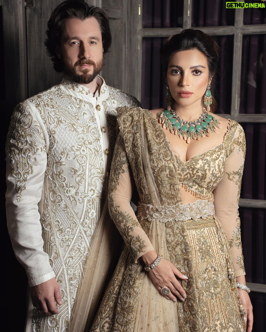 Shama Sikander Instagram - Every thread whispers the purity of our love story. . Photographer- @arindamsikdar Outfit - @niveditasaboocouture Make up & Hair - @preetydhillon_mua Jewellery- @azotiique . . #purelove #couplegoals #shamasikander Mumbai, Maharashtra