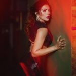 Shama Sikander Instagram - Black dress vibes .Comment with the first word that pops into your head after watching this picture? . Photographer- @harrymalik__photography__ Make up & Hair - @izasetia_makeovers Jewellery- @azotiique Outfit- @souniagohil . . #FearlesslyFabulous #beautiful #shamasikander Delhi