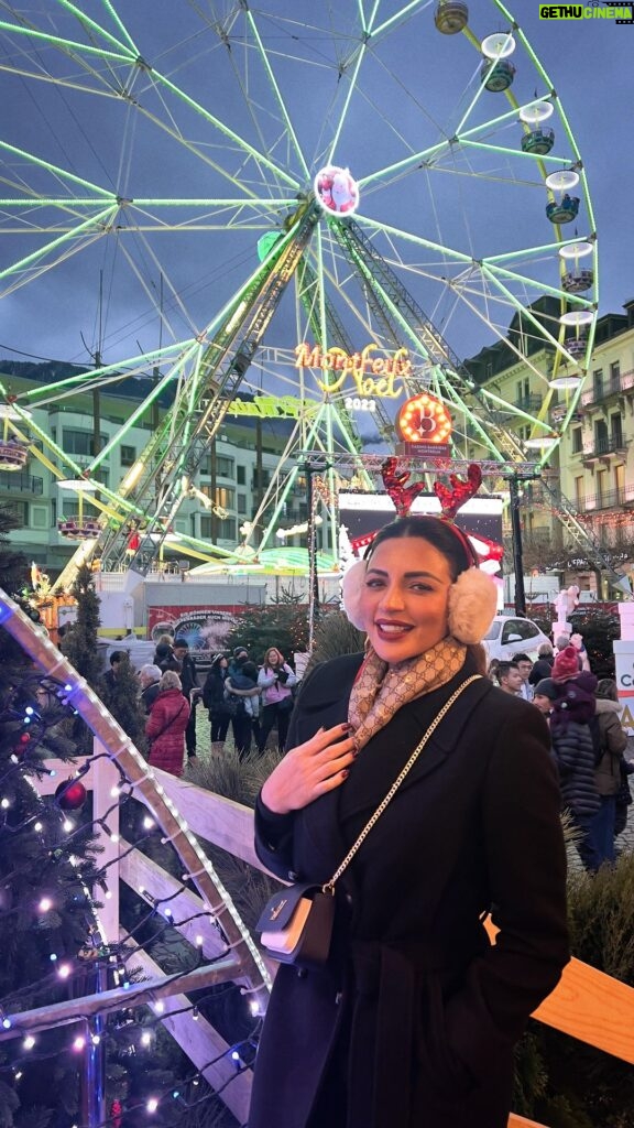 Shama Sikander Instagram - Experiencing a flying Santa amidst the magical Christmas market in Montreux felt like stepping into a wonderland. Despite the biting cold, the enchanting atmosphere made it the best Christmas market I’ve ever visited. It was as if I became a child again, captivated by the festive spirit and the whimsical sights. The joy of witnessing something so unique, coupled with the charm of the market, truly made it a magical experience. . . . #christmas #montreux #shamasikander Lovely Christmas Market in Montreux Riviera