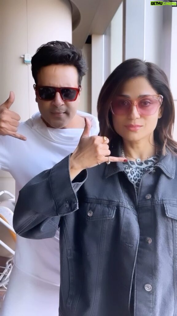 Shamita Shetty Instagram - Riding high on the trend train! All aboard for some fun and creativity! 🤓 This one I tell u! 😅🤣 @krushna30 #reels #trending #funnyvideos #lol