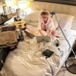 Shania Twain Instagram - Life on the road looks like this… using a steamer as a mic stand 😂