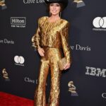 Shania Twain Instagram - Padam! I Feel Like A Woman! ❤️‍🔥 The red carpet is always fun! Amazing outfits, bumping into friends, paparrazzi shouting at you because you’re not looking in the right direction 😂 Designer: @csiriano Jeweller: @grazielagems Hat: @kemosabe1990 Bag: @simitri.shop Stylist: @chrishoran20 @greerheavrin Makeup: @melhweaver Hair: @hairbytiph 📷: @gettyentertainment (various) And congratulations to my talented friend @kylieminogue on the #GRAMMYs win!! Los Angels