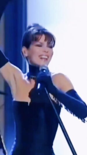 Shania Twain Instagram - Day 5 of 12 of the #12daysofshania… Performing Man! at the #grammys back in 1999 is a core memory 🥰 @recordingacademy