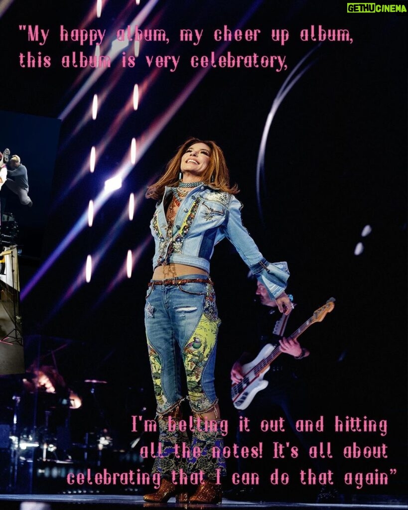 Shania Twain Instagram - One year of Queen Of Me!! And man, what a year we’ve had together! It’s been super awesome celebrating with you all, getting to belt these songs out every night on the #queenofmetour and hear your stories - So in honor of its birthday, put on OUR happy record and dance around today 🫶