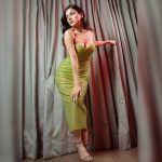Shehnaaz Kaur Gill Instagram - 💚💚 👗 @itrhofficial @dipublicrelations 💄 @passirajan 👩‍🦰 @cheemabaljit2 📷 @flashlab.creative