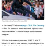 Shemar Moore Instagram – Ayyeee!!! Thank you to the Homies, Fans, n Baby Girls for tuning in to the Season 7 premiere last night!! We came out SWINGING beating our Finale numbers from last season!!! We wouldn’t be here without ALL of YOU!!! Keep showing up and showing out!! Let’s go #swatfam 🙏🏽👊🏽💪🏽 Much Love 💛