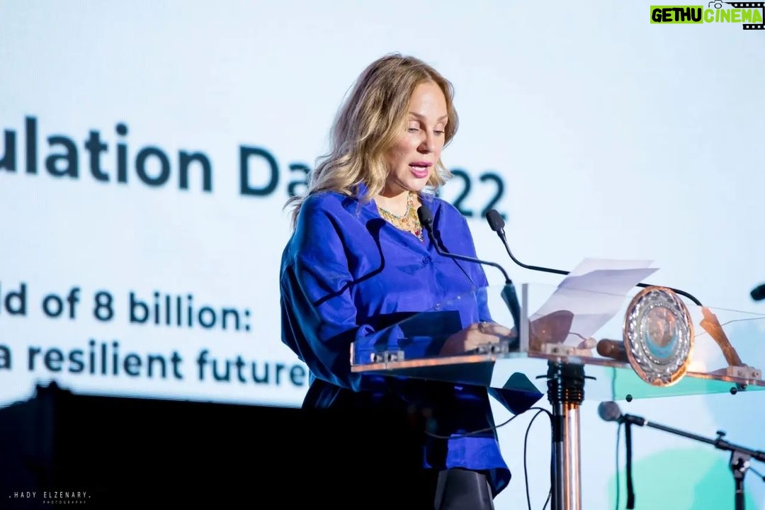 Sherine Reda Instagram - Honored to partner up for the second time with the family of @unfpaarabic to celebrate the world population day, and to speak about the constant increase of population and how it might affect our rights and choices over the years. Been a great pleasure. Thanks for having me.