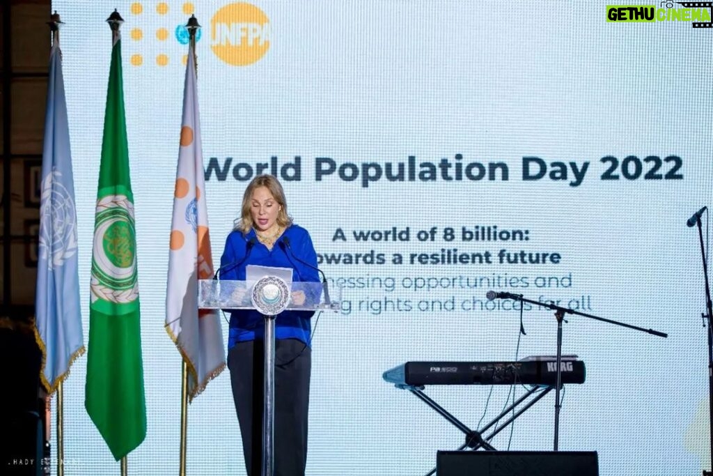 Sherine Reda Instagram - Honored to partner up for the second time with the family of @unfpaarabic to celebrate the world population day, and to speak about the constant increase of population and how it might affect our rights and choices over the years. Been a great pleasure. Thanks for having me.