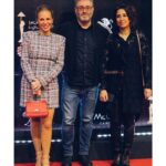 Sherine Reda Instagram - At the red carpet with my fellow jury members Asma Graimiche and Eduardo Guillot 📸 . . Jewellery @sha.jewelry #CIFF41 #ShereenReda