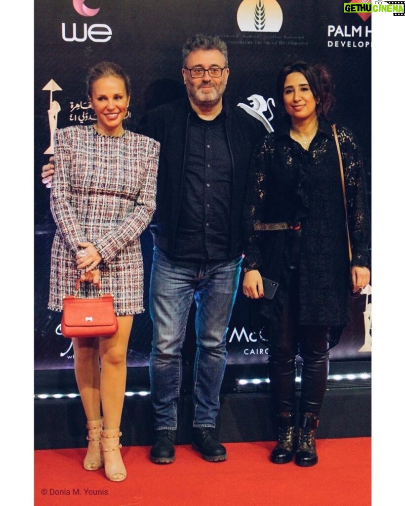 Sherine Reda Instagram - At the red carpet with my fellow jury members Asma Graimiche and Eduardo Guillot 📸 . . Jewellery @sha.jewelry #CIFF41 #ShereenReda