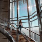 Sherry Adel Instagram – What a surreal experience exploring the world’s highest lounge . I literally had breakfast in the clouds  with a panoramic views of Dubai’s breathtaking skyline☁ 🏙 
@atthetopburjkhalifa 
@visit.dubai 
@burjkhalifa 
@visitdubai.ar 
#burjkhalifa  #burjkhalifadubai 
#mydubai 
Photo by : @therollingprodigy 154th floor, at the top of Burj Khalifa