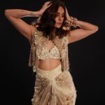 Shibani Dandekar Instagram - Diwali in one of my favs @anamikakhanna.in ✨ styled by @divyakdsouza and team @baidkriti @thebombaydressman hair by @azima_toppo earrings, ruby bangles and rings by @irasvafinejewellery diamond bangles by @tdfdiamondsandgold photos by @tanvigvora
