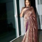 Shibani Dandekar Instagram - A Diwali dream wearing @taruntahiliani for the first time ✨❤️ thank you to my wonderful stylist @divyakdsouza and his incredible team @baidkriti @thebombaydressman ⭐️ you guys are just the best and make the madness of this season feel so serene! jewerly by @tdfdiamondsandgold hair by @azima_toppo pictures by @leroifoto