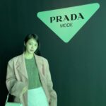 Shin Ye-eun Instagram - Pradamode💚🩷🤍 #Pradamode #Prada #AD