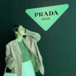 Shin Ye-eun Instagram - Pradamode💚🩷🤍 #Pradamode #Prada #AD