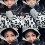 Shin Ye-eun Instagram – 편안하구 예쁘고 따뜻하고 예쁘고 
🖤🩶🤍
지나가시던 분도 패딩 예쁘다고🤭
#르꼬끄 #에어클라우드 #네주부츠