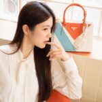 Shin Ye-eun Instagram - 🧡🩵🤍 Our love is White and Orange. Find the color of your love with the new #PradaGalleria @prada #ad