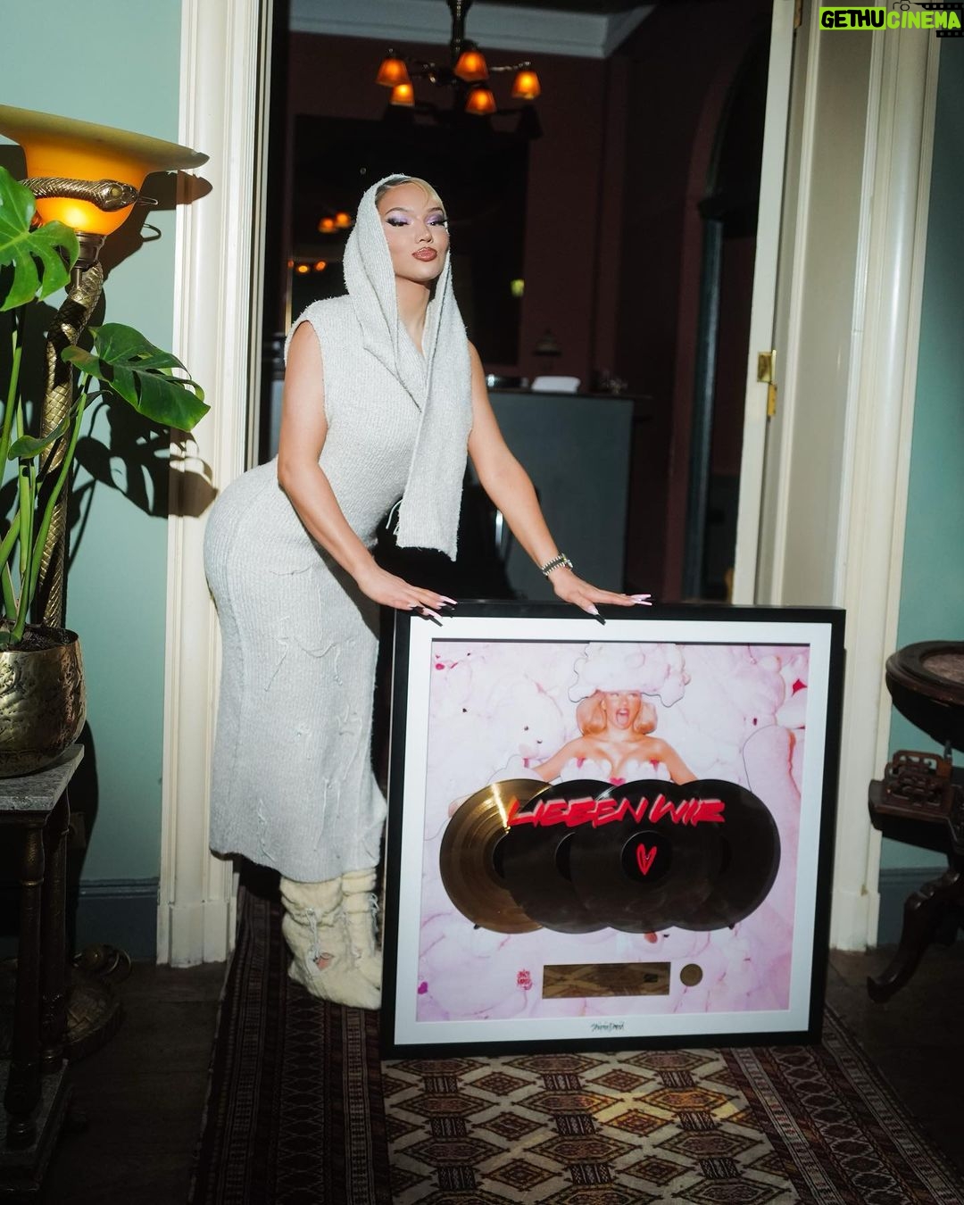 Shirin David Instagram - lieben wir halt echt 📀💗🥺 dankeschön an meine shirizzles und only love für das beste team der welt 🏆