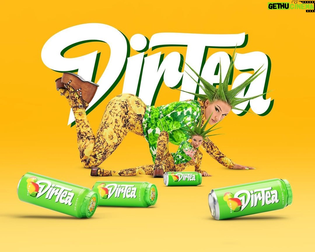 Shirin David Instagram - ab morgen, den 11.04 ist @dirtea „juicy mango“ überall erhältlich 🥭💦