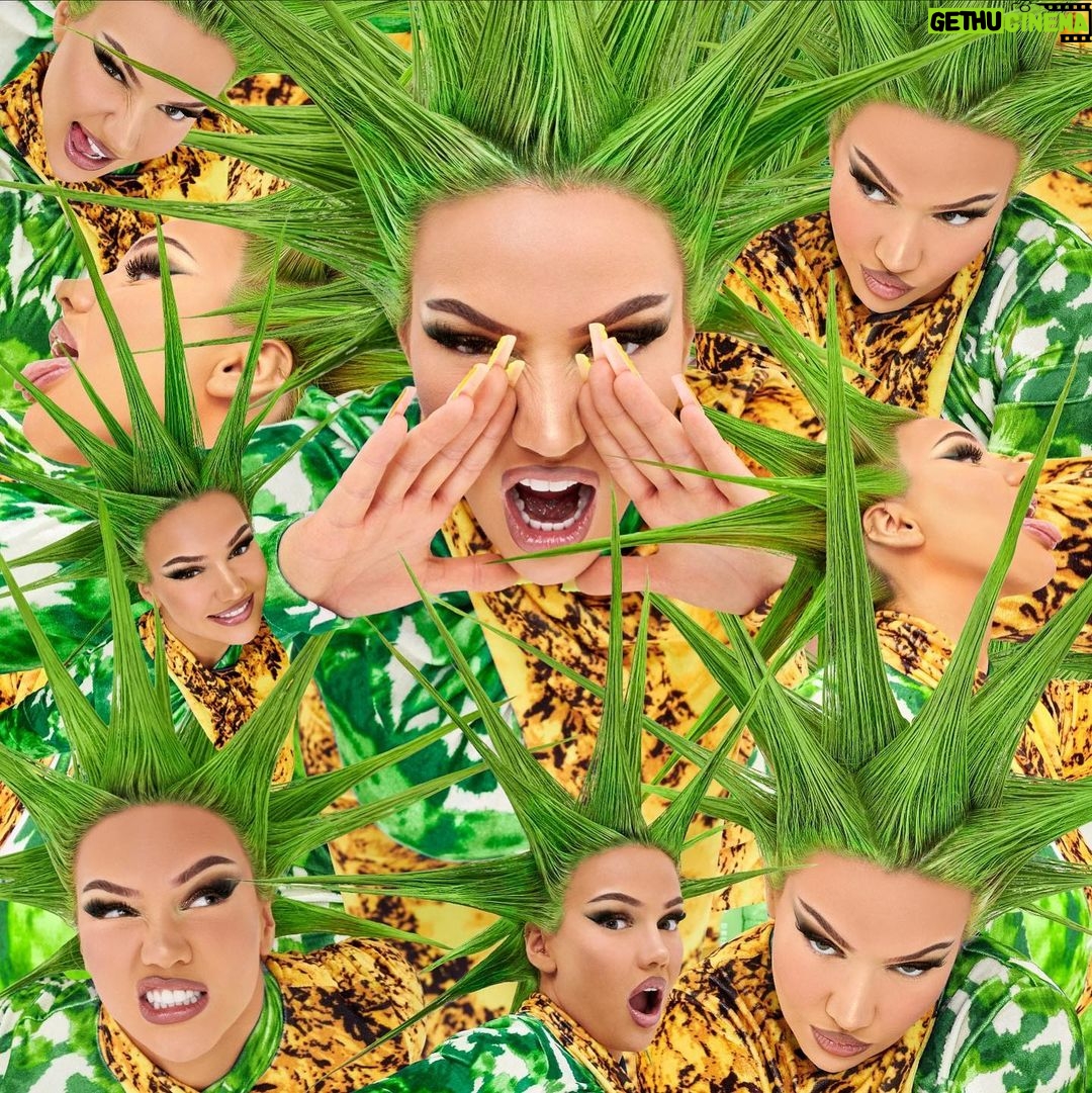 Shirin David Instagram - 🥭🥭🥭 producer & creative @shirindavid stylist & creative @pativalpati make up @shirindavid hair stylist @diegofraile_ hair styling assistant @y.masa0711 photos @hendrikgergen photo assistant @patrickimbacher layout @mdossantos post production @mostmagic behind the scenes phots & videos @anton client @dirtea two piece @richardquinn